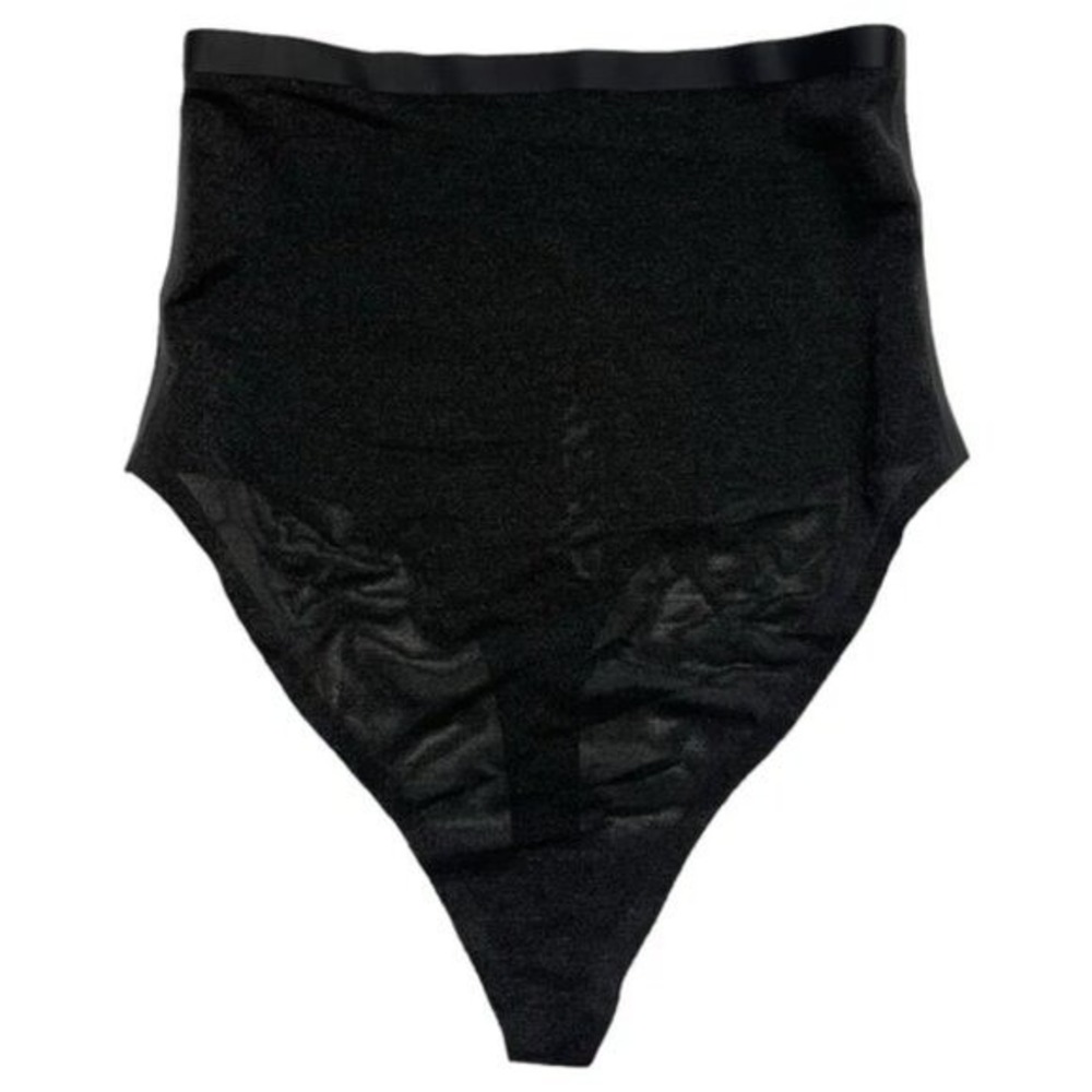 EXTRA SMALL - SKIMS Sheer Sculpt High Waist Thong Onyx Black (XS) NWT Shapewear - Picture 6 of 7